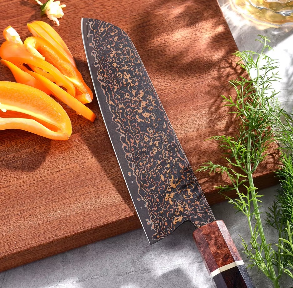 Damaškový kompozit Cu Copper Santoku 03